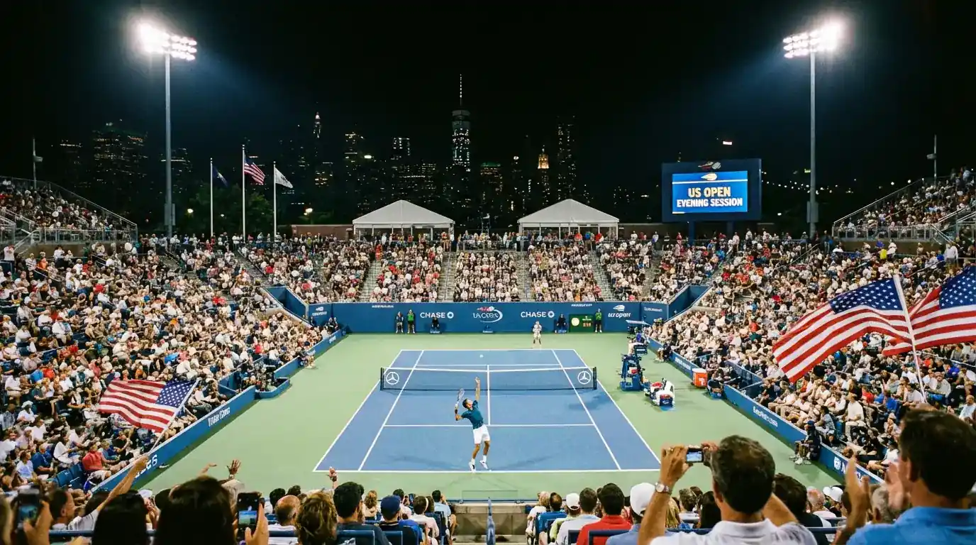 Partita notturna allo US Open di New York