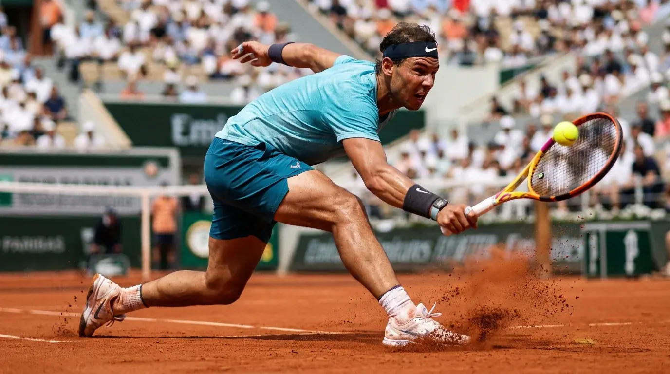 Tennista che serve un ace potente